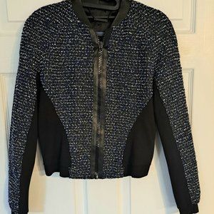 Elie Tahari Cropped Zipper Jacket